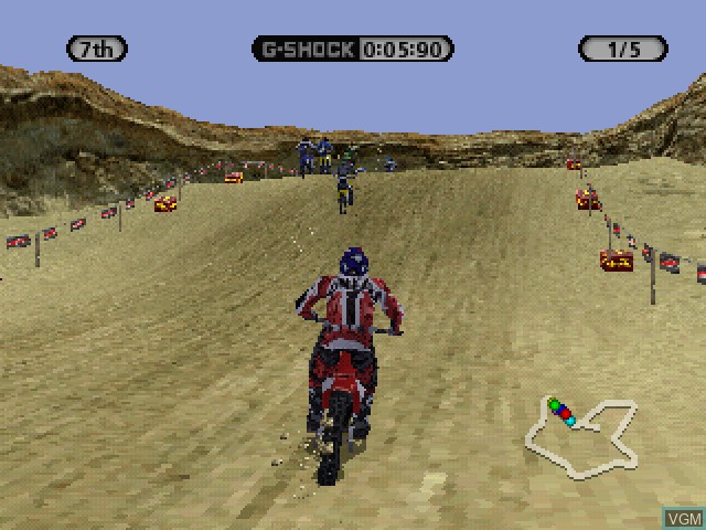 Image in-game du jeu Supercross Circuit sur Sony Playstation