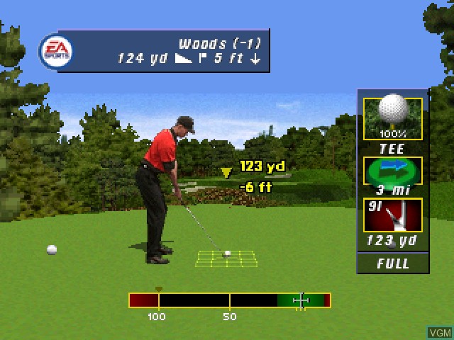 Image in-game du jeu Tiger Woods PGA Tour Golf sur Sony Playstation