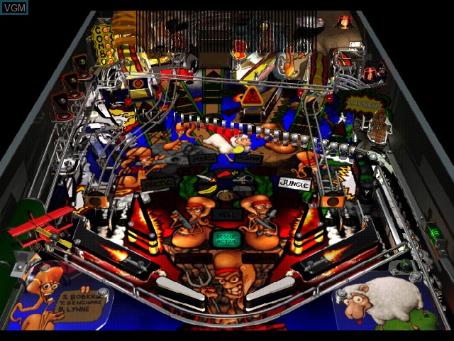 Image in-game du jeu Worms Pinball sur Sony Playstation