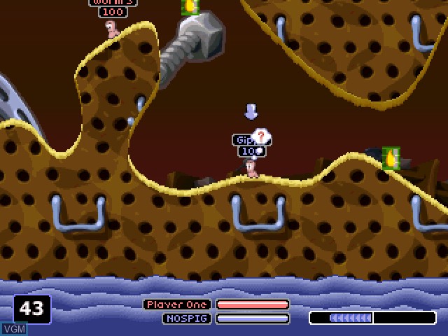 Image in-game du jeu Worms Armageddon sur Sony Playstation