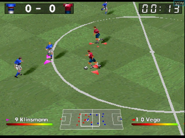 Image in-game du jeu Adidas Power Soccer 2 sur Sony Playstation