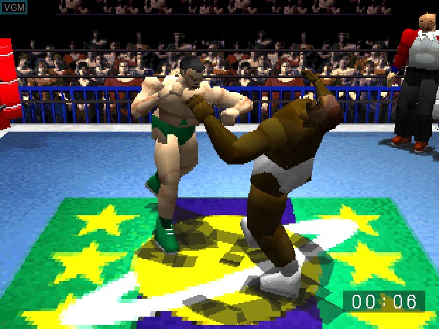 Image in-game du jeu Pro Wrestling Sengokuden sur Sony Playstation