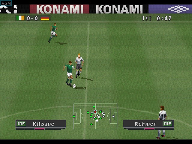 Image in-game du jeu Pro Evolution Soccer sur Sony Playstation