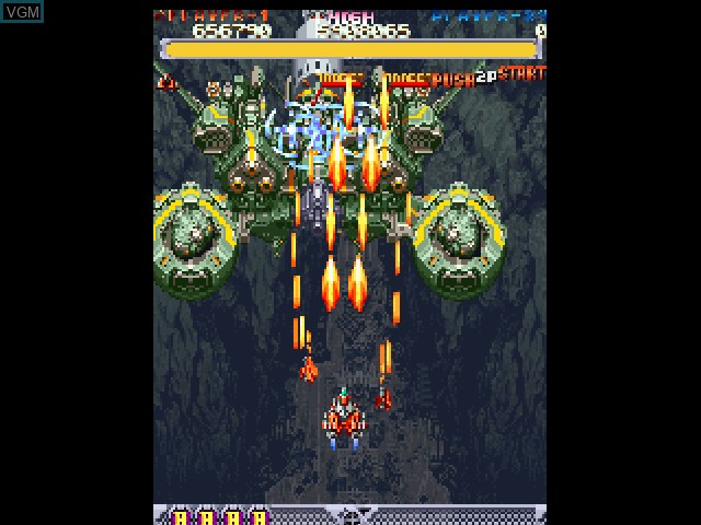 Image in-game du jeu DoDonPachi sur Sony Playstation