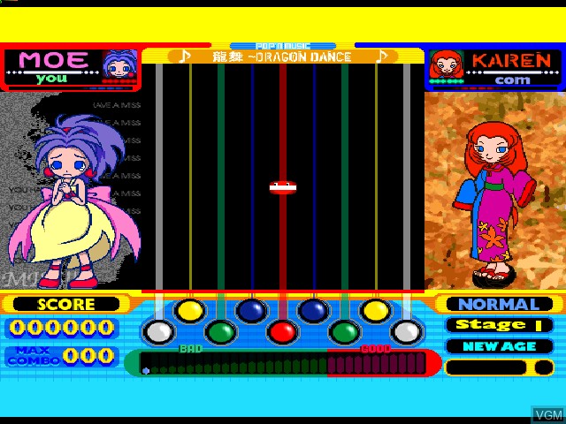Image in-game du jeu Pop'n Music 5 sur Sony Playstation