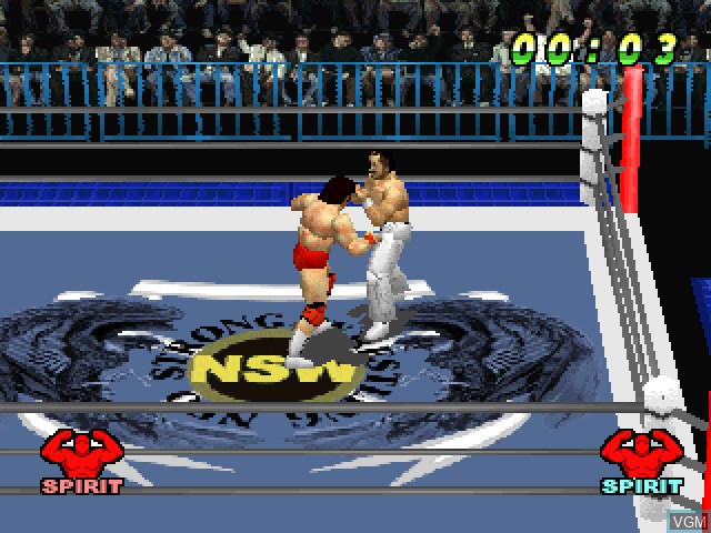 Image in-game du jeu Virtual Pro Wrestling sur Sony Playstation