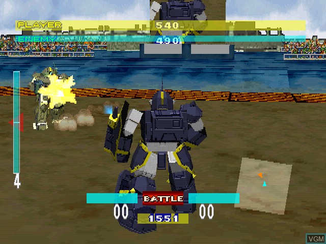 Image in-game du jeu Soukou Kihei Votoms Gaiden - Ao no Kishi Berserga Monogatari sur Sony Playstation