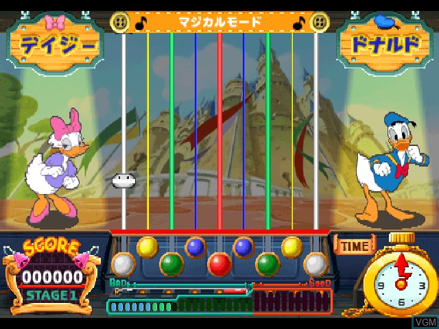 Image in-game du jeu Pop'n Music Disney Tunes sur Sony Playstation