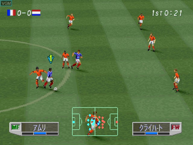 Image in-game du jeu World Soccer Jikkyou Winning Eleven 3 Final Ver. sur Sony Playstation