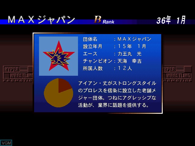 Image in-game du jeu Pro Wrestling Sengokuden 2 - Kakutou Emaki sur Sony Playstation