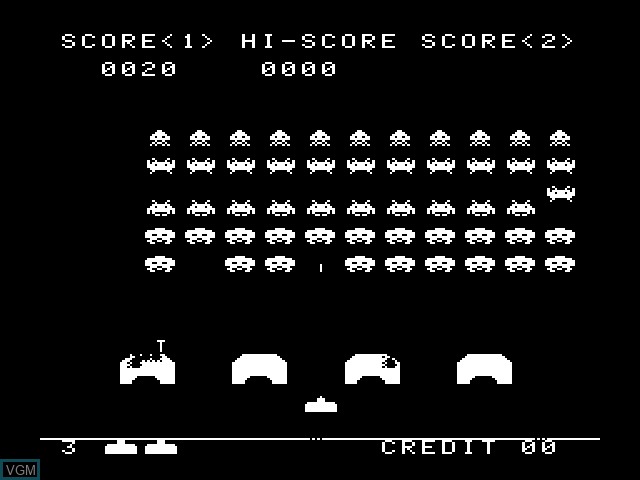 Image in-game du jeu Space Invaders sur Sony Playstation