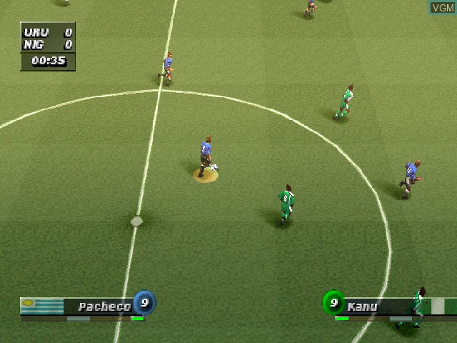 Image in-game du jeu Ronaldo V-Football sur Sony Playstation