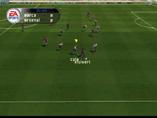 Image in-game du jeu FIFA Football 2002 sur Sony Playstation
