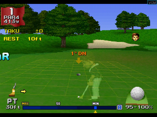 Image in-game du jeu Hot Shots Golf sur Sony Playstation