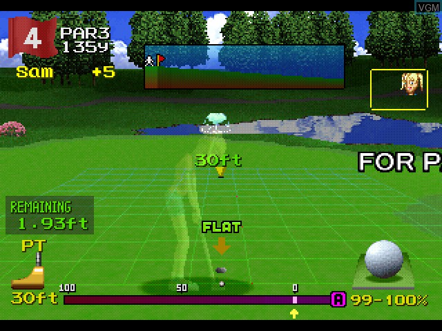 Image in-game du jeu Hot Shots Golf 2 sur Sony Playstation