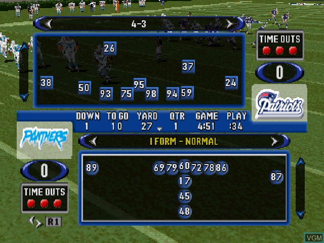 Image in-game du jeu Madden NFL 2005 sur Sony Playstation