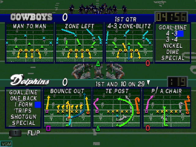 Image in-game du jeu Jimmy Johnson's VR Football '98 sur Sony Playstation