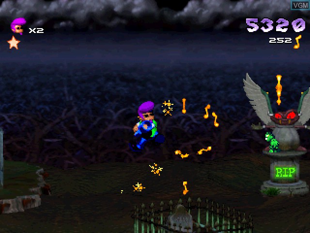 Image in-game du jeu Johnny Bazookatone sur Sony Playstation