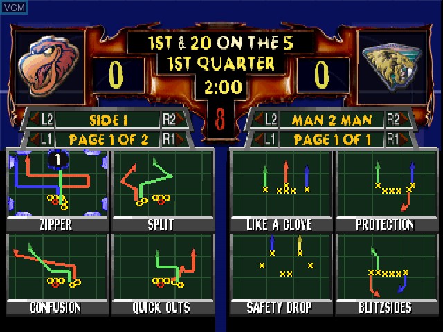 Image in-game du jeu Kurt Warner's Arena Football Unleashed sur Sony Playstation