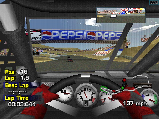Image in-game du jeu NASCAR Thunder 2002 sur Sony Playstation