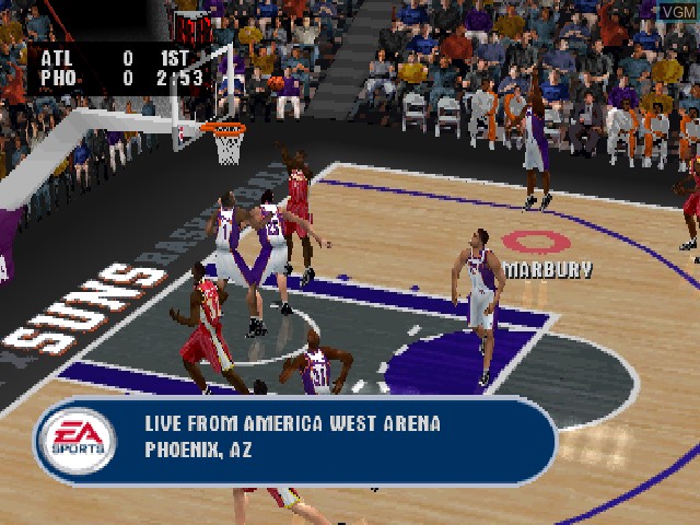 Image in-game du jeu NBA Live 2002 sur Sony Playstation
