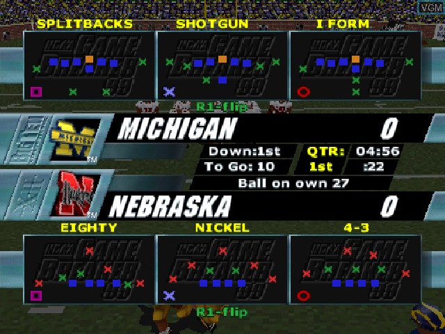 Image in-game du jeu NCAA GameBreaker 99 sur Sony Playstation