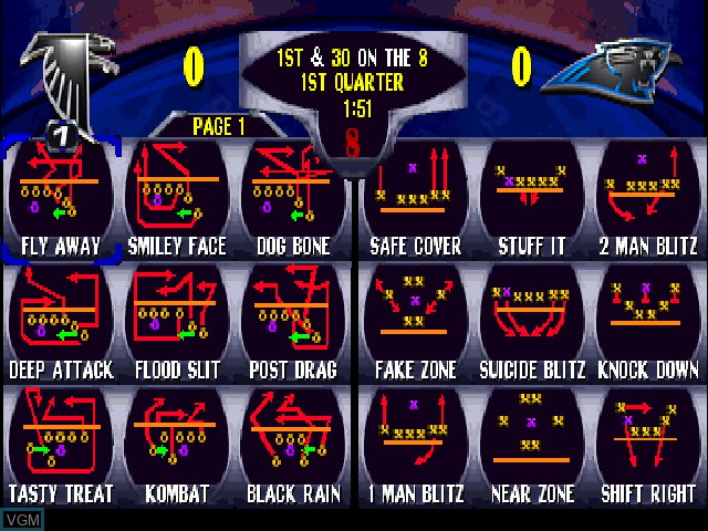 Image in-game du jeu NFL Blitz 2001 sur Sony Playstation