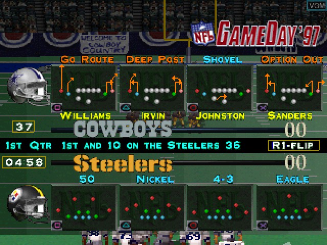 Image in-game du jeu NFL GameDay '97 sur Sony Playstation