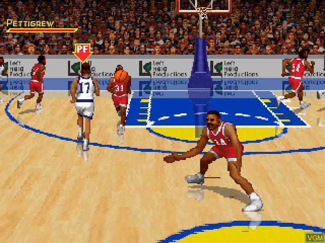 Image in-game du jeu Slam 'n Jam '96 featuring Magic & Kareem sur Sony Playstation