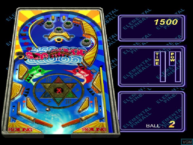 Image in-game du jeu Elemental Pinball sur Sony Playstation