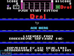 Image de l'ecran titre du jeu Drol sur Sega SG-1000