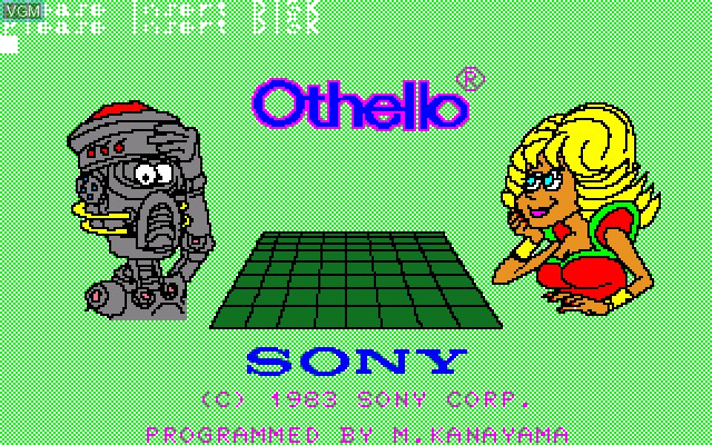 Image de l'ecran titre du jeu Othello sur Sony SMC-777