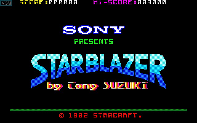 Image de l'ecran titre du jeu Star Blazer sur Sony SMC-777