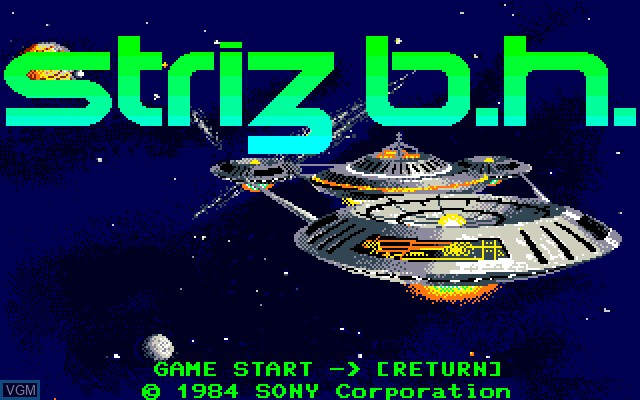 Image de l'ecran titre du jeu Striz B.H. sur Sony SMC-777