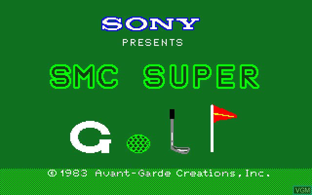 Image de l'ecran titre du jeu Super Golf sur Sony SMC-777