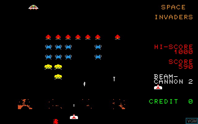 Image in-game du jeu Space Invaders sur Sony SMC-777