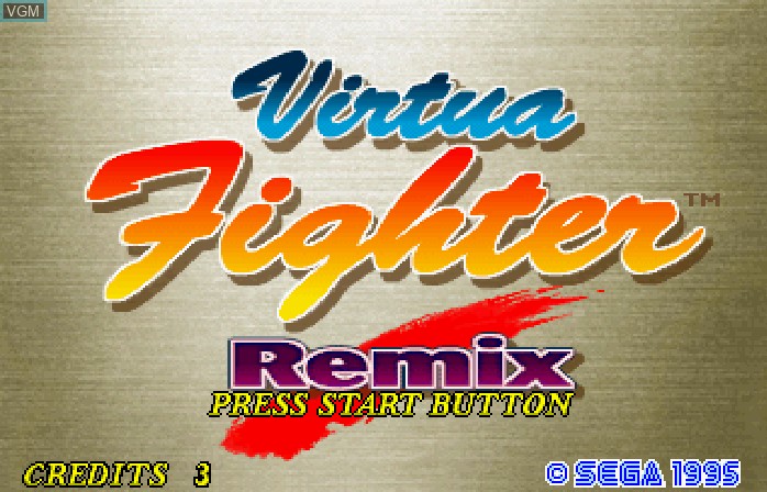 Image de l'ecran titre du jeu Virtua Fighter Remix sur ST-V