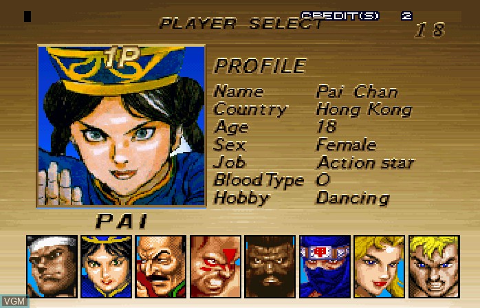 Image du menu du jeu Virtua Fighter Remix sur ST-V