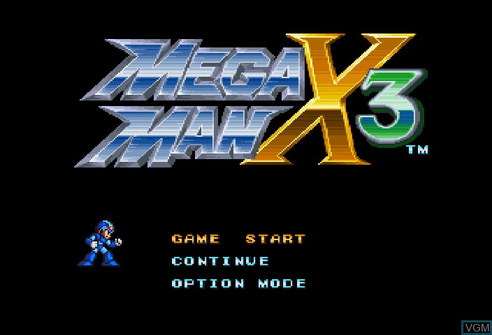 Image de l'ecran titre du jeu Mega Man X3 sur Sega Saturn