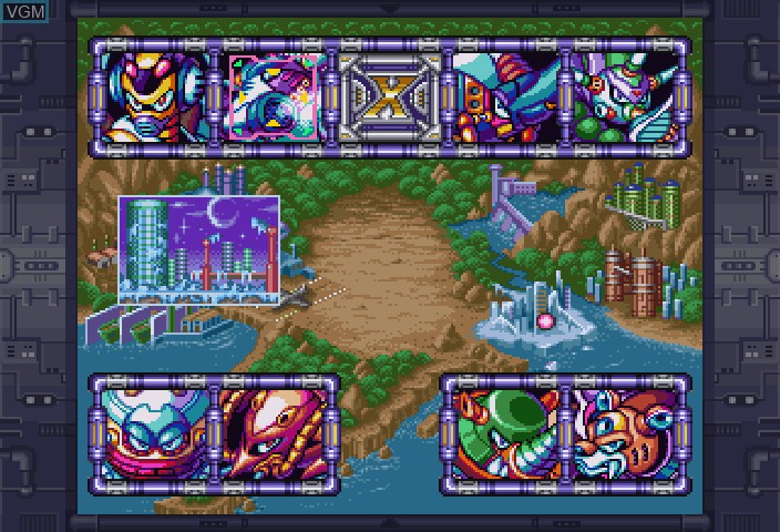 Image du menu du jeu Mega Man X3 sur Sega Saturn