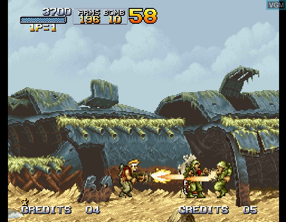 Image in-game du jeu Metal Slug sur Sega Saturn