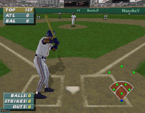 Image in-game du jeu Frank Thomas Big Hurt Baseball sur Sega Saturn