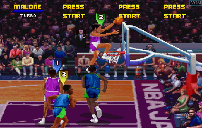 Image in-game du jeu NBA Jam Tournament Edition sur Sega Saturn