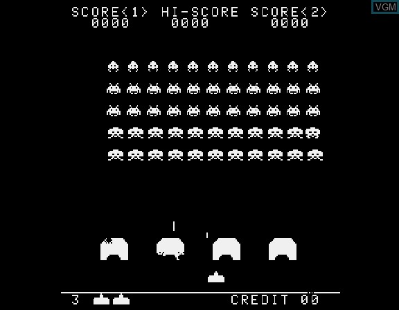 Image in-game du jeu Space Invaders sur Sega Saturn