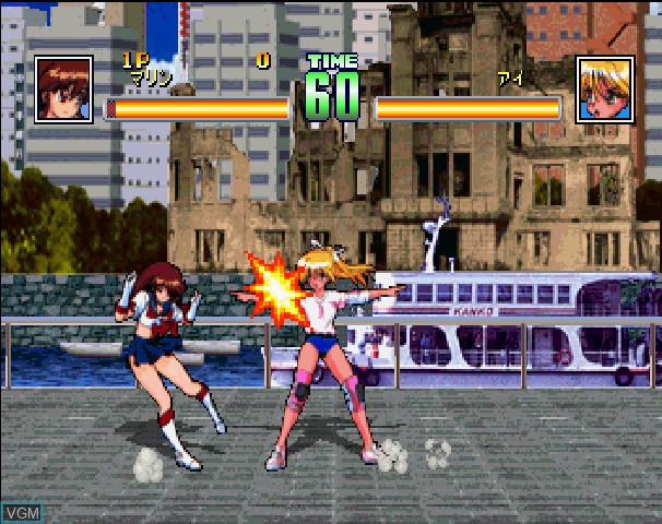 Image in-game du jeu Seifuku Densetsu - Pretty Fighter X sur Sega Saturn