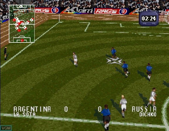 Image in-game du jeu Striker '96 sur Sega Saturn