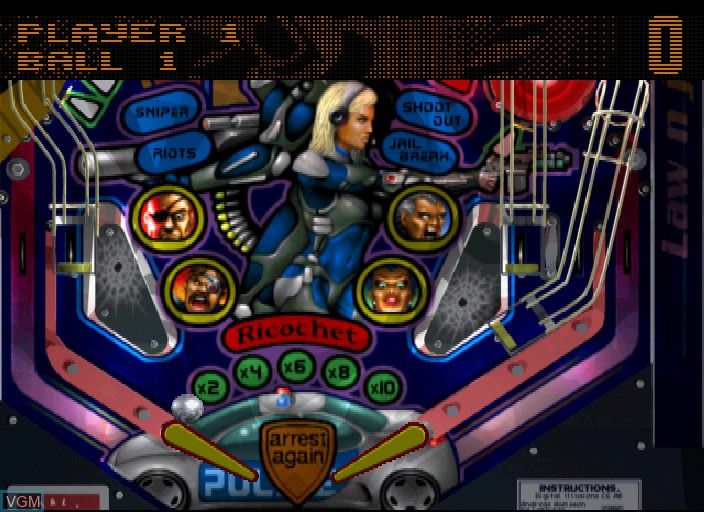 Image in-game du jeu Tekkyu - True Pinball sur Sega Saturn