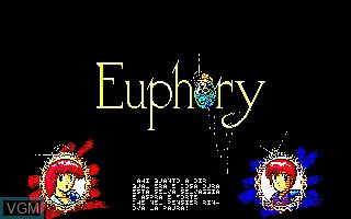 Image de l'ecran titre du jeu Euphory sur Sharp X1
