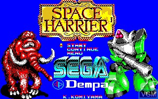 Image de l'ecran titre du jeu Space Harrier sur Sharp X1