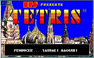Image de l'ecran titre du jeu Tetris sur Sharp X1